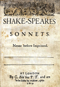 Сонеты Шекспира на английском. 1609 год