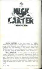 Nick Carter: The Defector. George Snyder